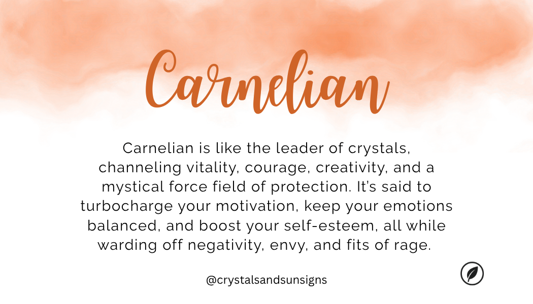 Carnelian crystal bracelet gift packaging — creativity and energy bracelet, birthday gift for her