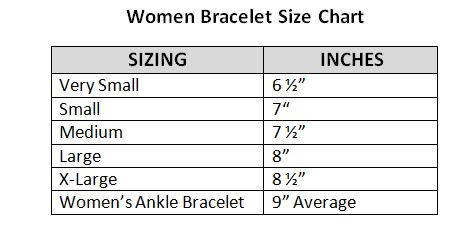 bracelet size chart