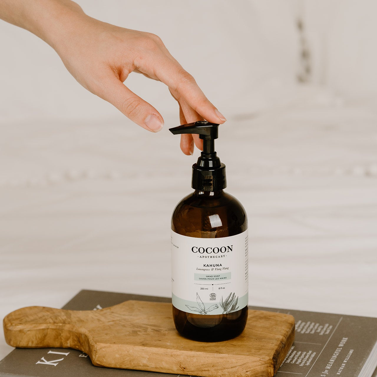 lemongrass and ylang ylang organic hand soap by Cocoon Apothecary