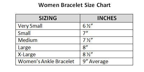 bracelet size chart