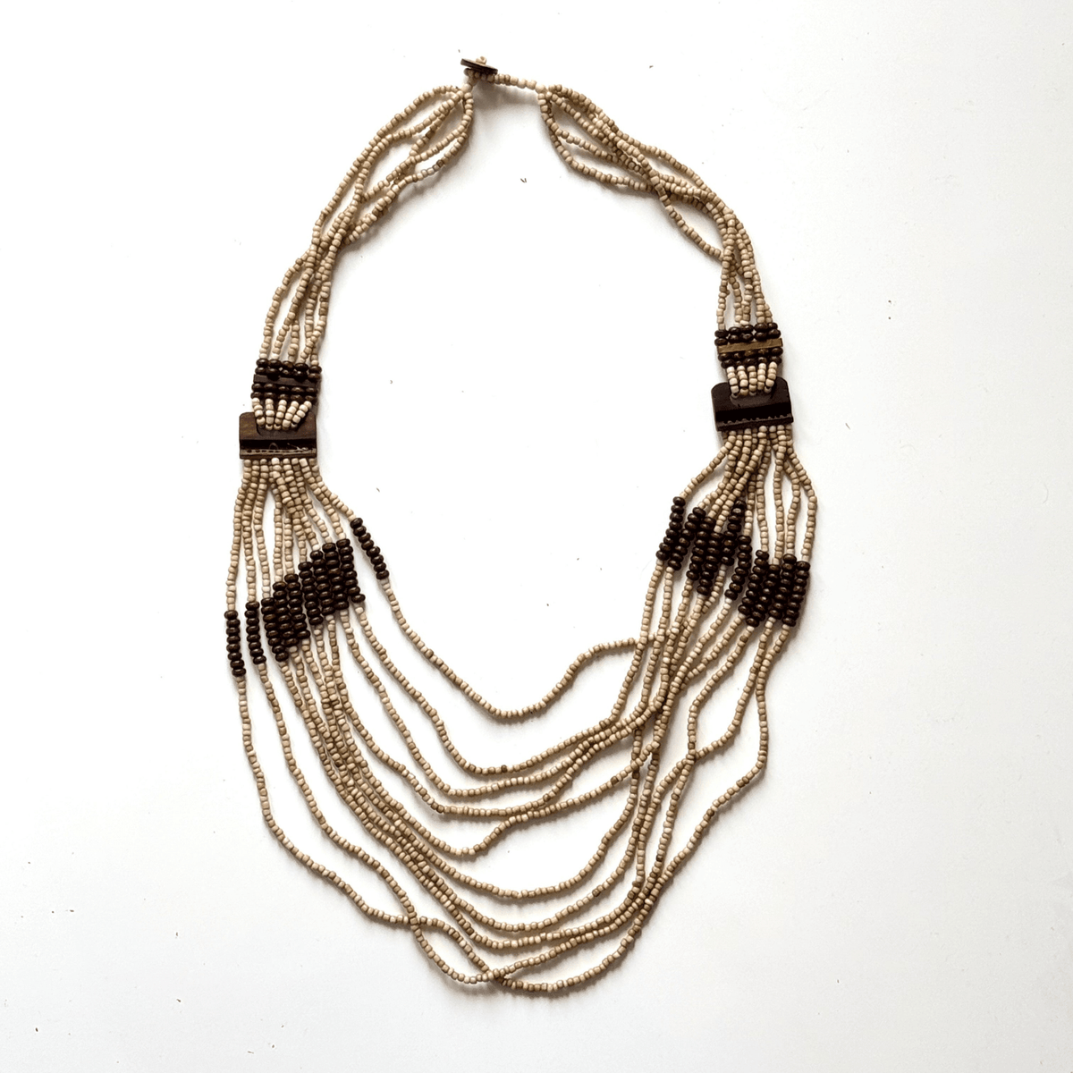Beaded Necklace with Wood Detail - Best Life Apparel