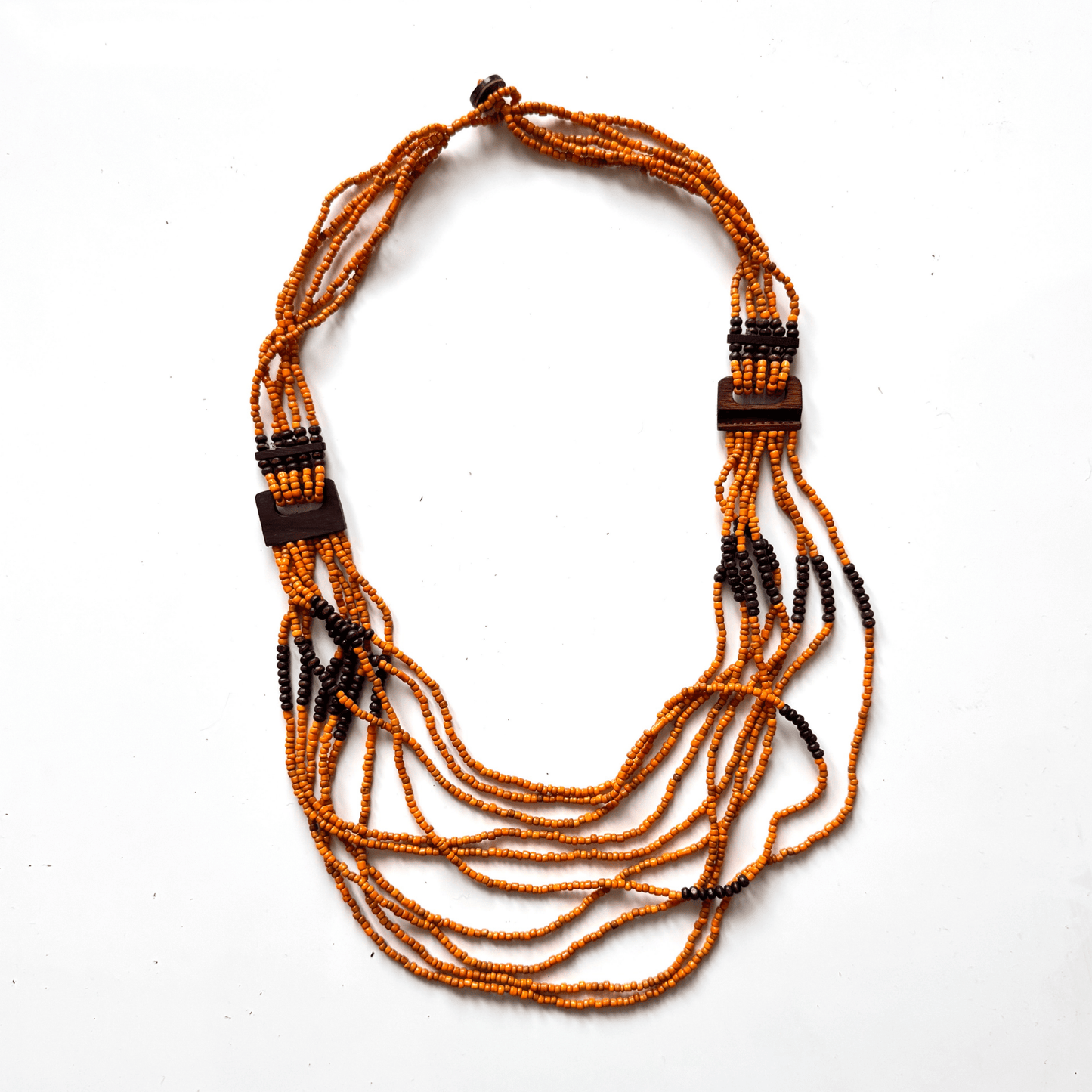 Beaded Necklace with Wood Detail - Best Life Apparel