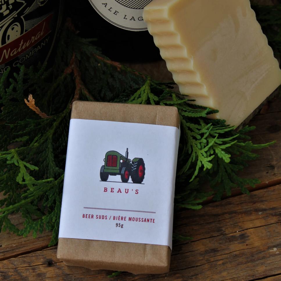 All natural beer soap bar made with craft beer — small batch handmade soap unique gift for him, artisan soap Canada