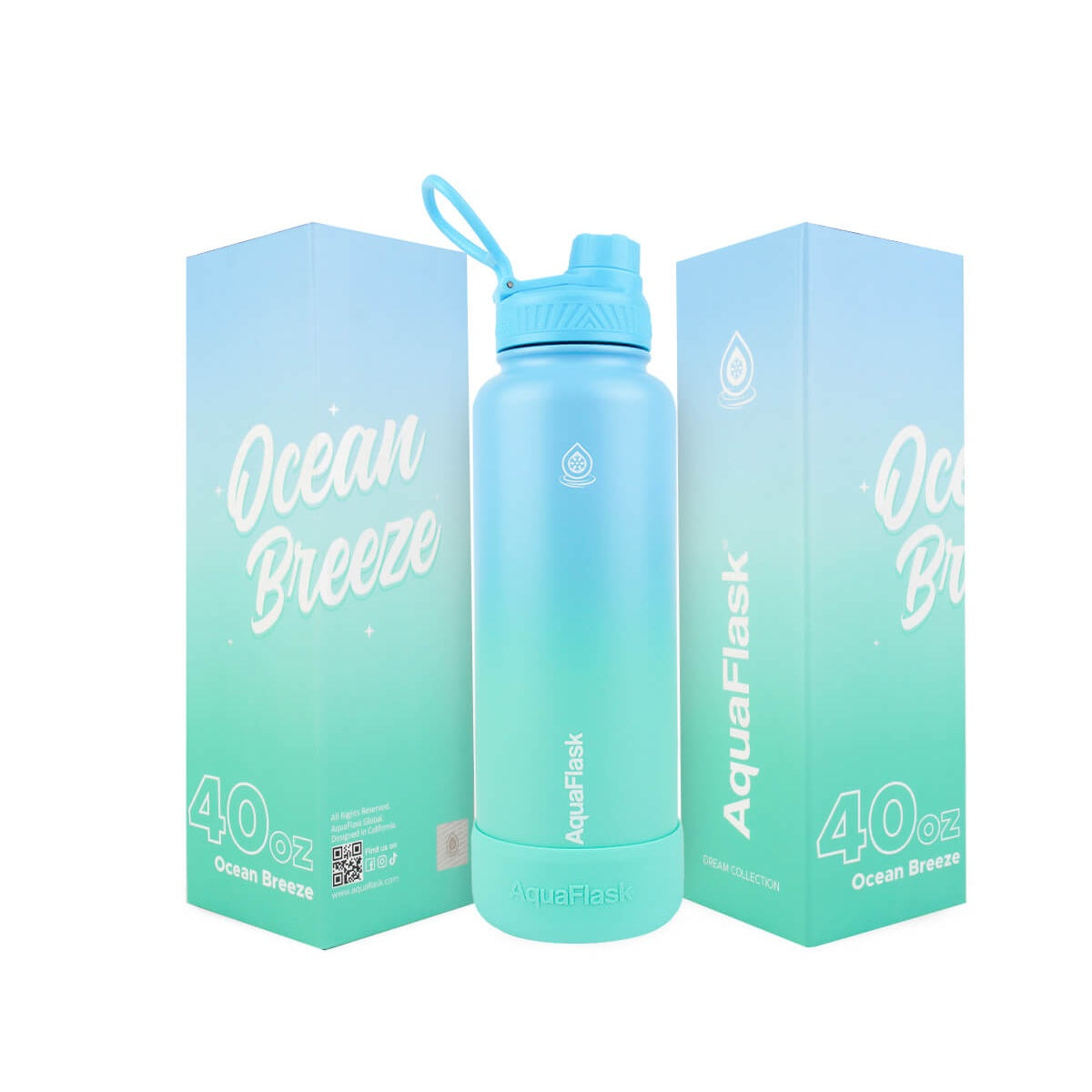 ocean breeze Leak-proof AquaFlask Dream Collection 4 40oz for hot and cold drinks all day