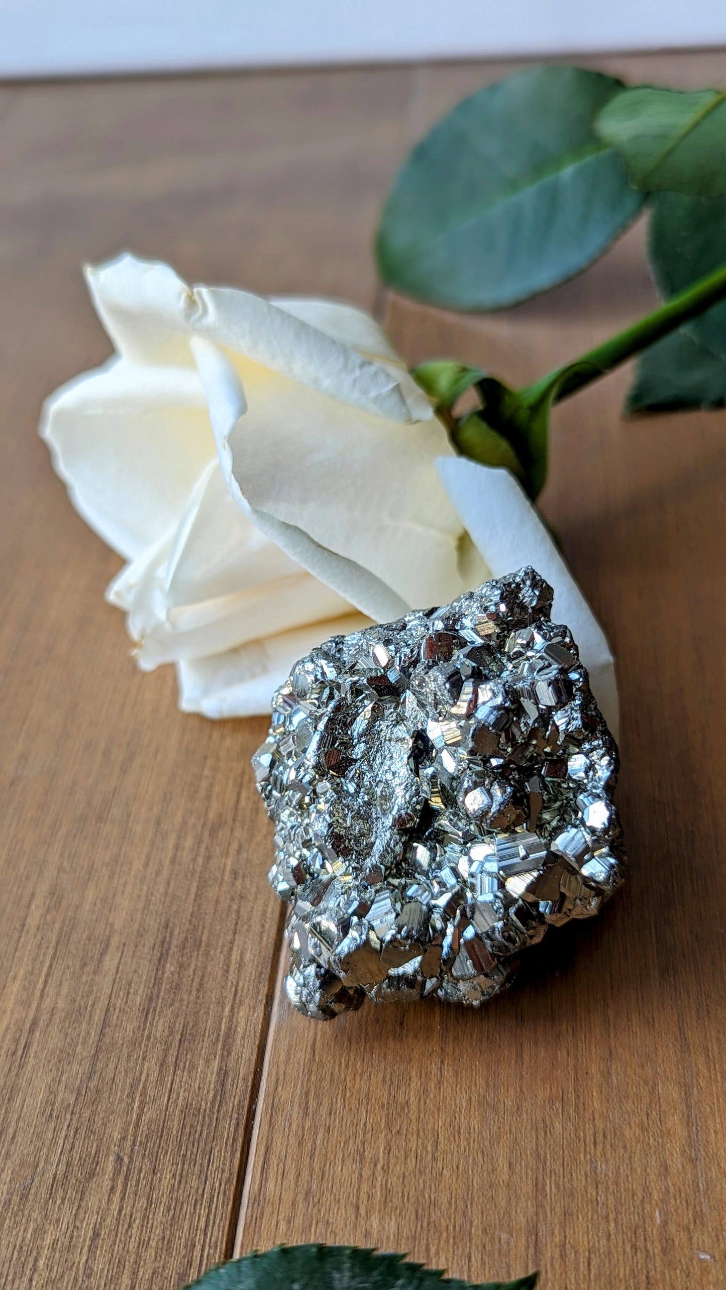 Natural golden pyrite crystal chunk for wealth, willpower and positive energy