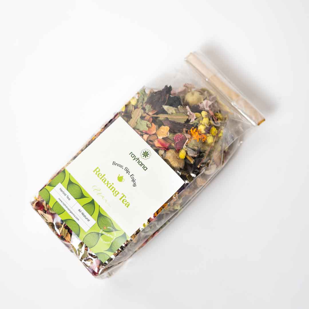Relaxing Tea – Floral Herbal Comfort Blend - By Rayhana Organics - Best Life Apparel