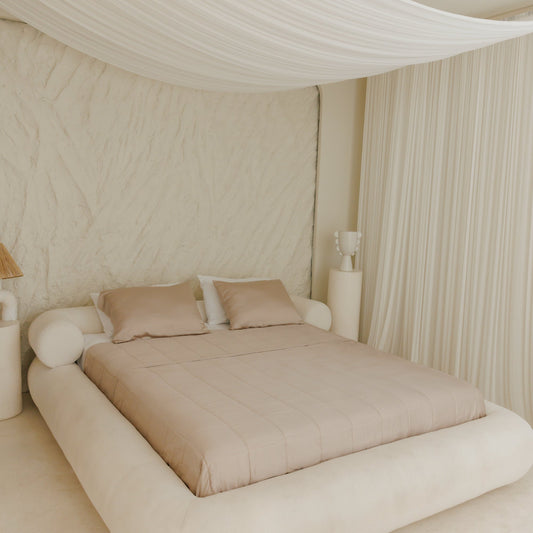 TENCEL™ Lyocell Comforter in Stone — cooling luxury bedding by Aeptom Home