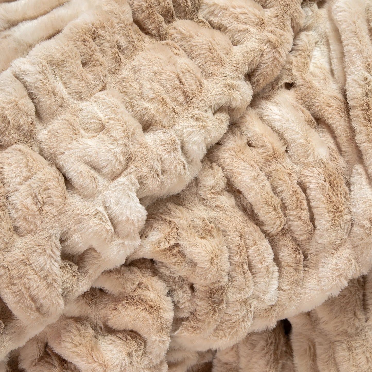 Caramel Swirl Double-Sided Minky Blanket — Ruched Plush