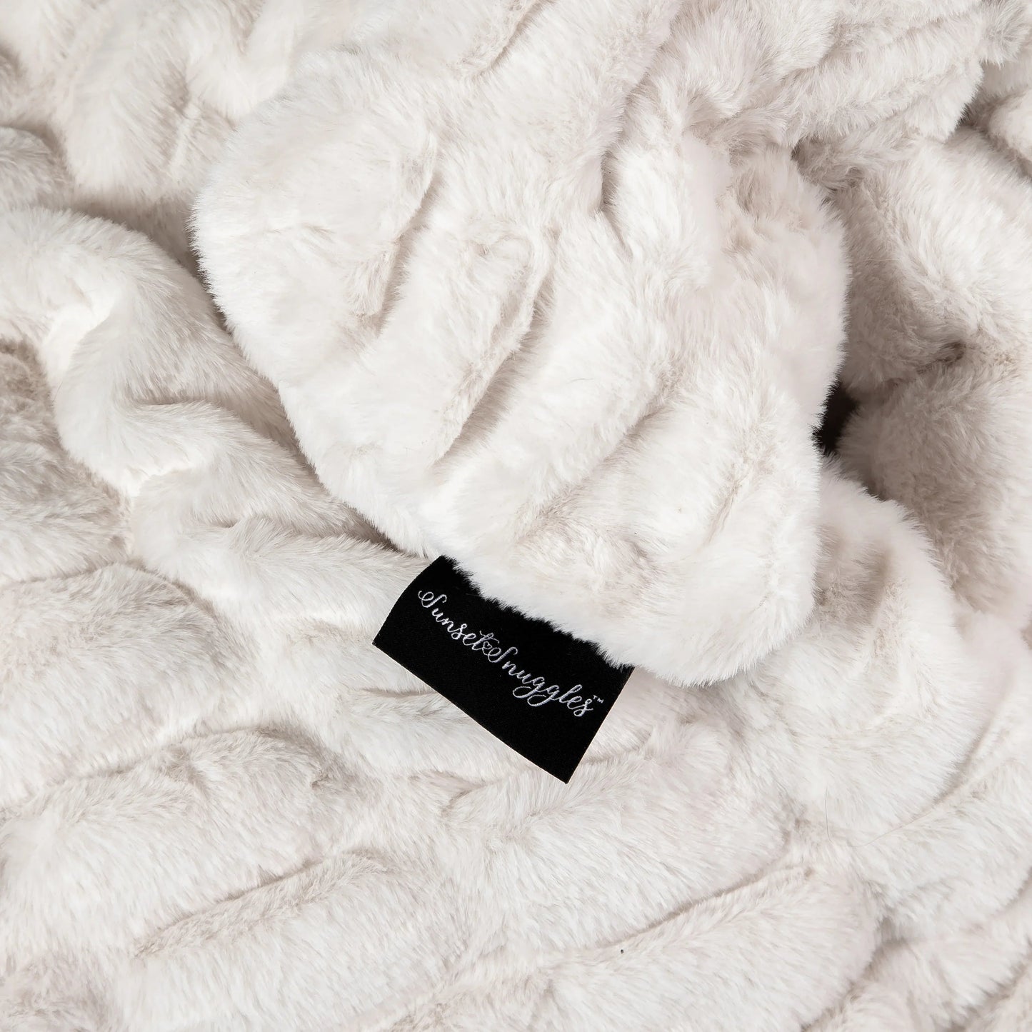Cream Clouds Double-Sided Minky Blanket — Ruched Plush