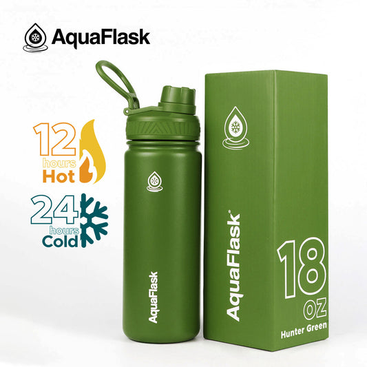 green Everyday AquaFlask Original 18oz vacuum insulated stainless steel water bottle