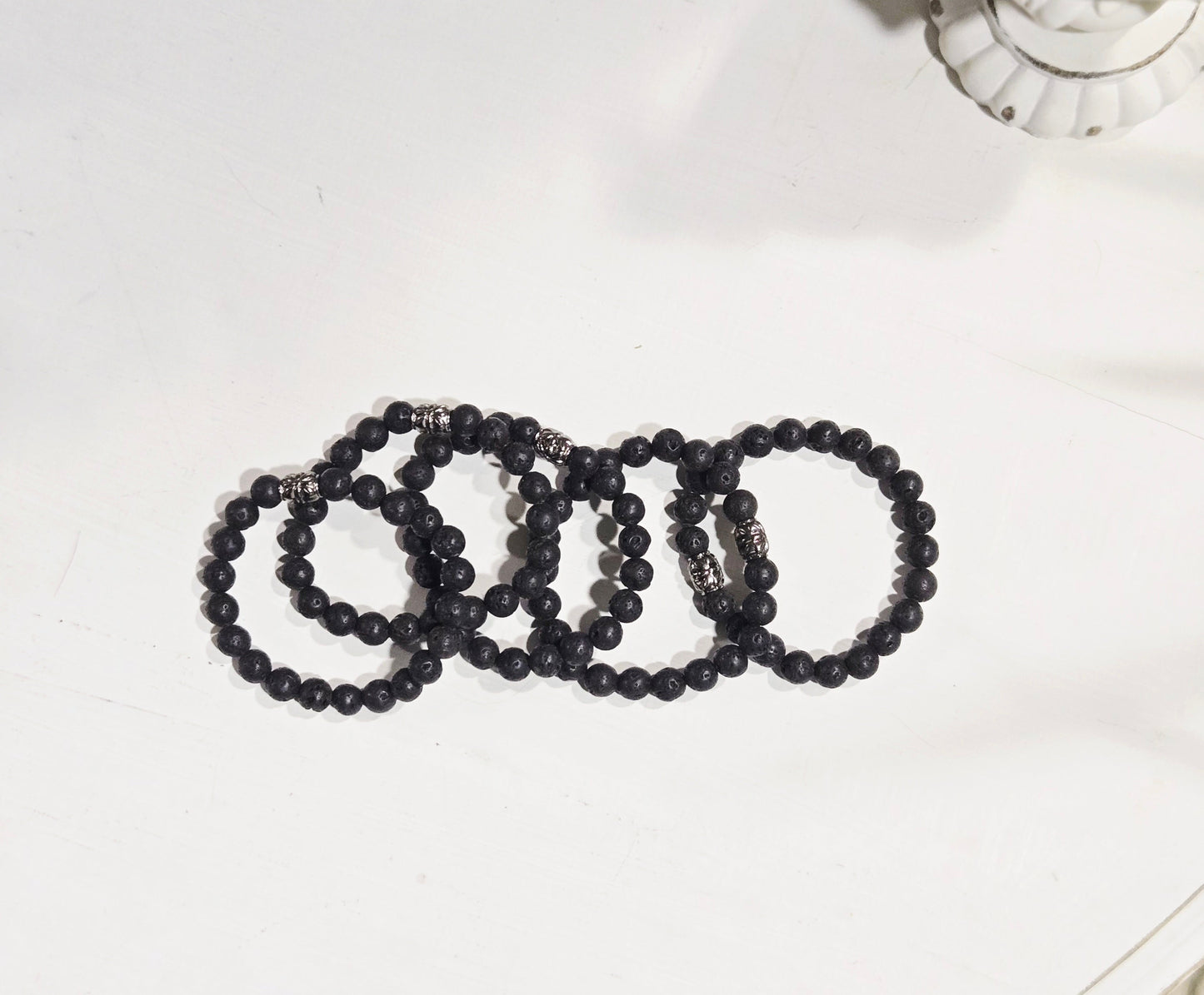Lava stone bracelet lifestyle — grounding and calming crystal bracelet for women