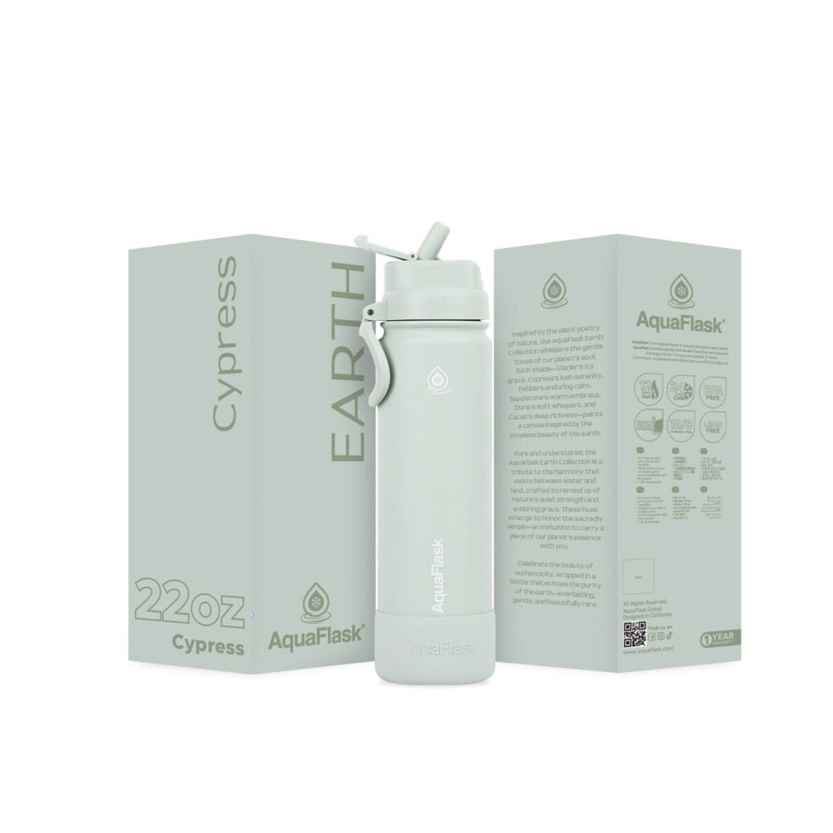 glacier Earth Collection AquaFlask 22oz in nature-inspired earthy tones