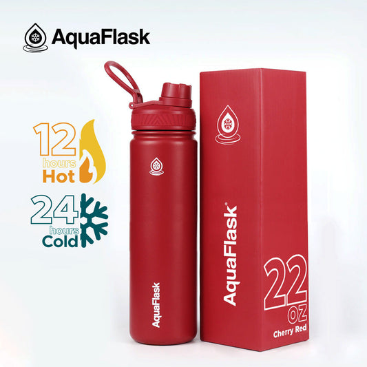 red Everyday AquaFlask Original 22oz vacuum insulated stainless steel water bottle