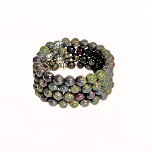 Dragons Blood Jasper crystal bracelet gift packaging — strength and resilience bracelet, gift for her