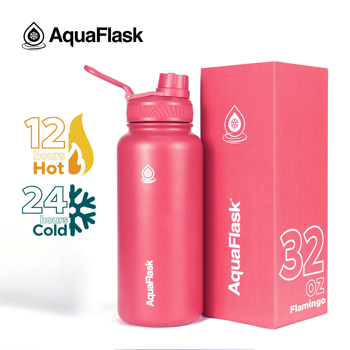 dark pink AquaFlask Original 935ml showing condensation-free double wall exterior