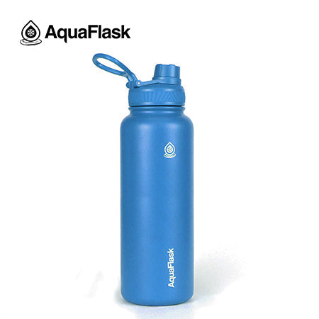 blue AquaFlask Original 40oz showing insulated body keeping drinks fresh
