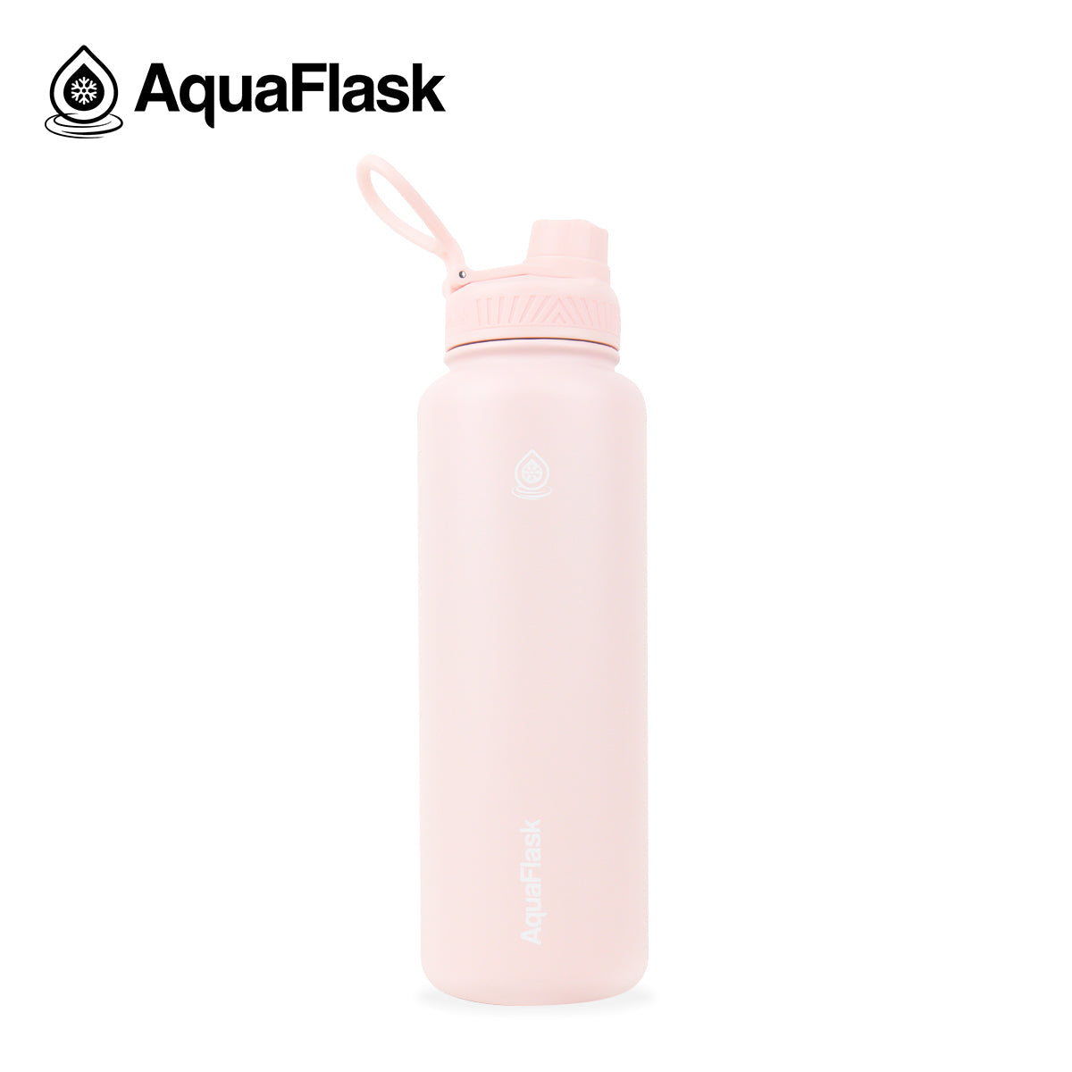 pink AquaFlask Original 1080ml in outdoor adventure and travel setting