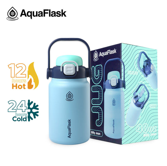 blue Large-capacity AquaFlask Jug 1.18L insulated stainless steel water jug