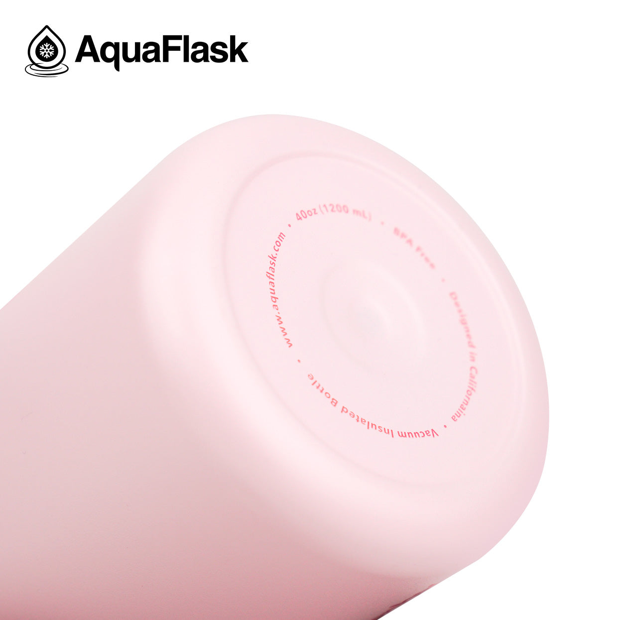 pink bottom AquaFlask Jug 40oz for camping, hiking and all-day outdoor adventures