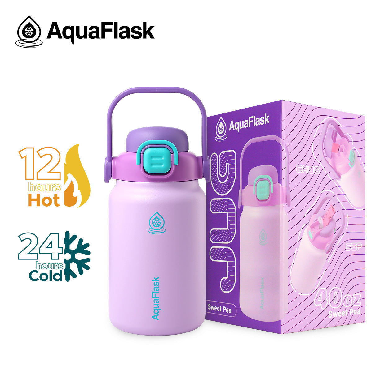 pink AquaFlask Jug 1.18L showing durable stainless steel exterior
