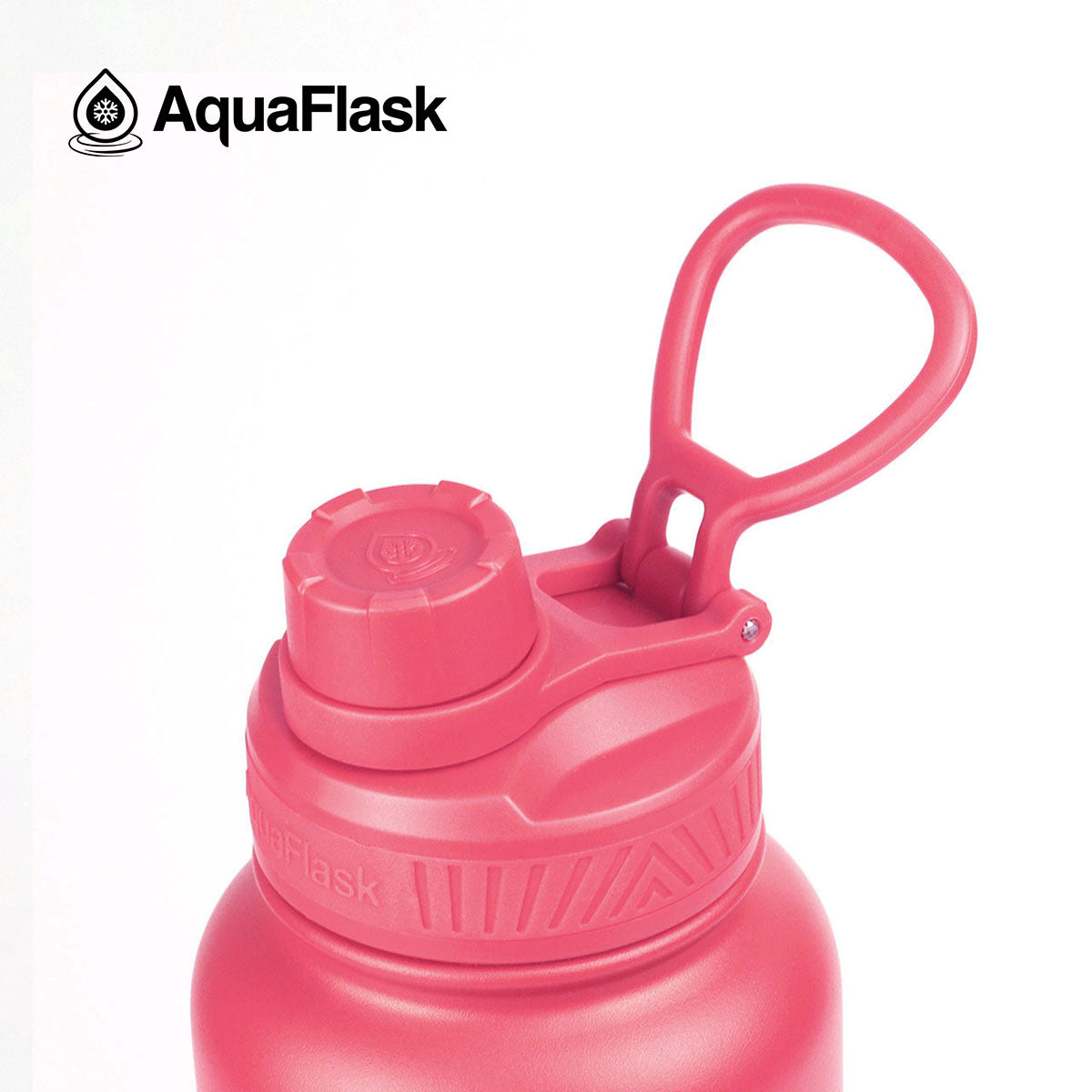 pink lid AquaFlask Original 1080ml showing durable stainless steel exterior