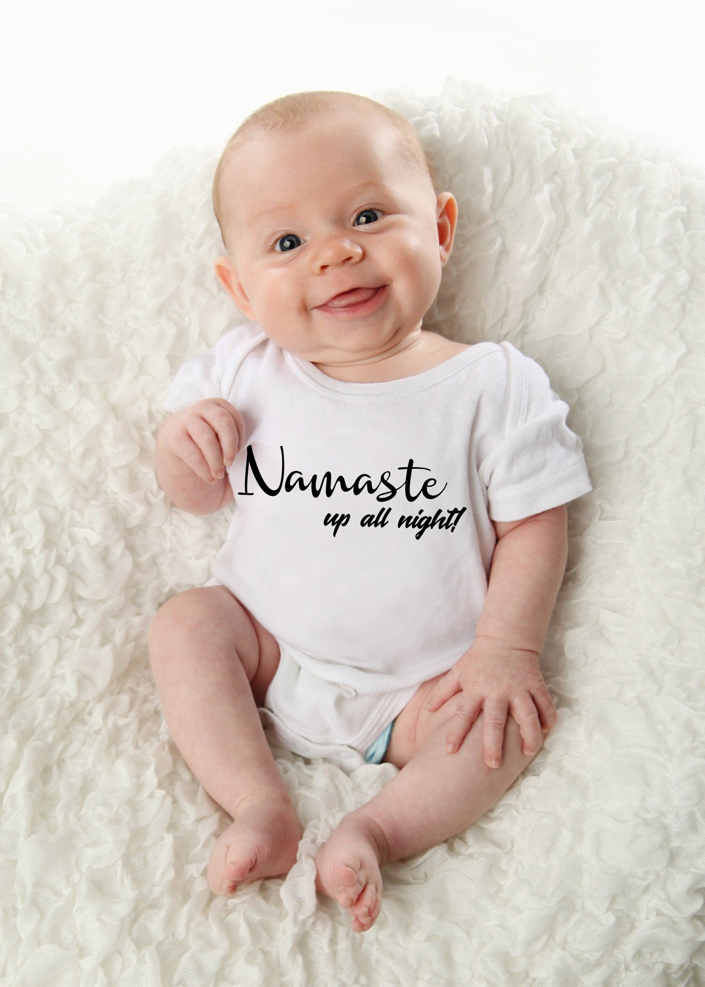 Namaste up all night infant bodysuit
