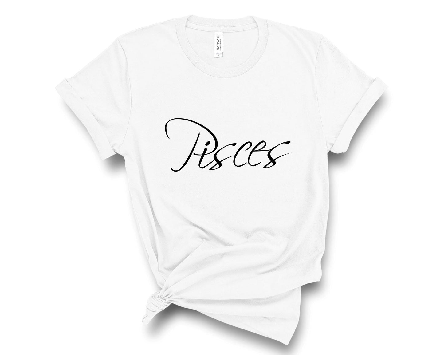 Pisces zodiac t-shirt as a perfect birthday gift for Pisces women in white
