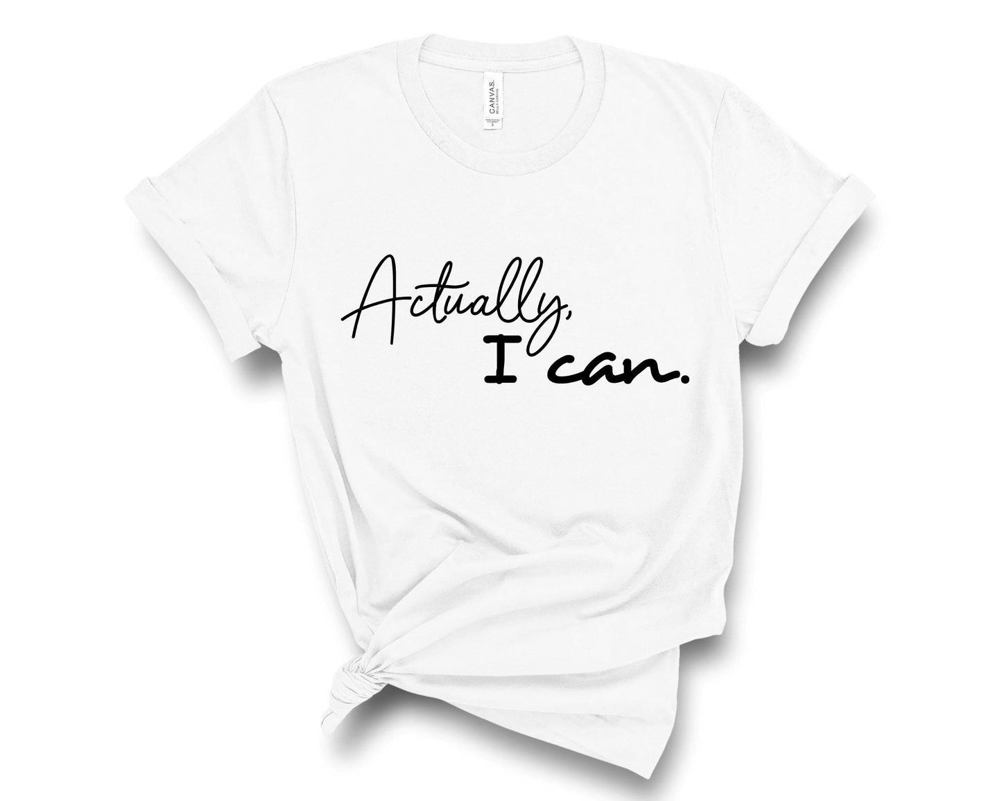 Motivational women's t-shirt for yoga, fitness and everyday empowerment in white