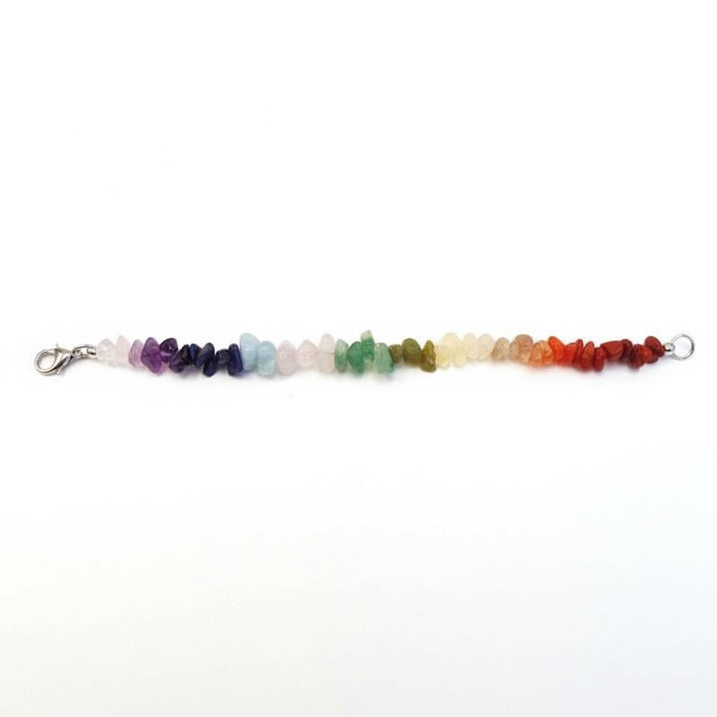 Handmade chakra bracelet with 12 healing crystals — Reiki infused gemstone jewelry for emotional wellness and mindfulness