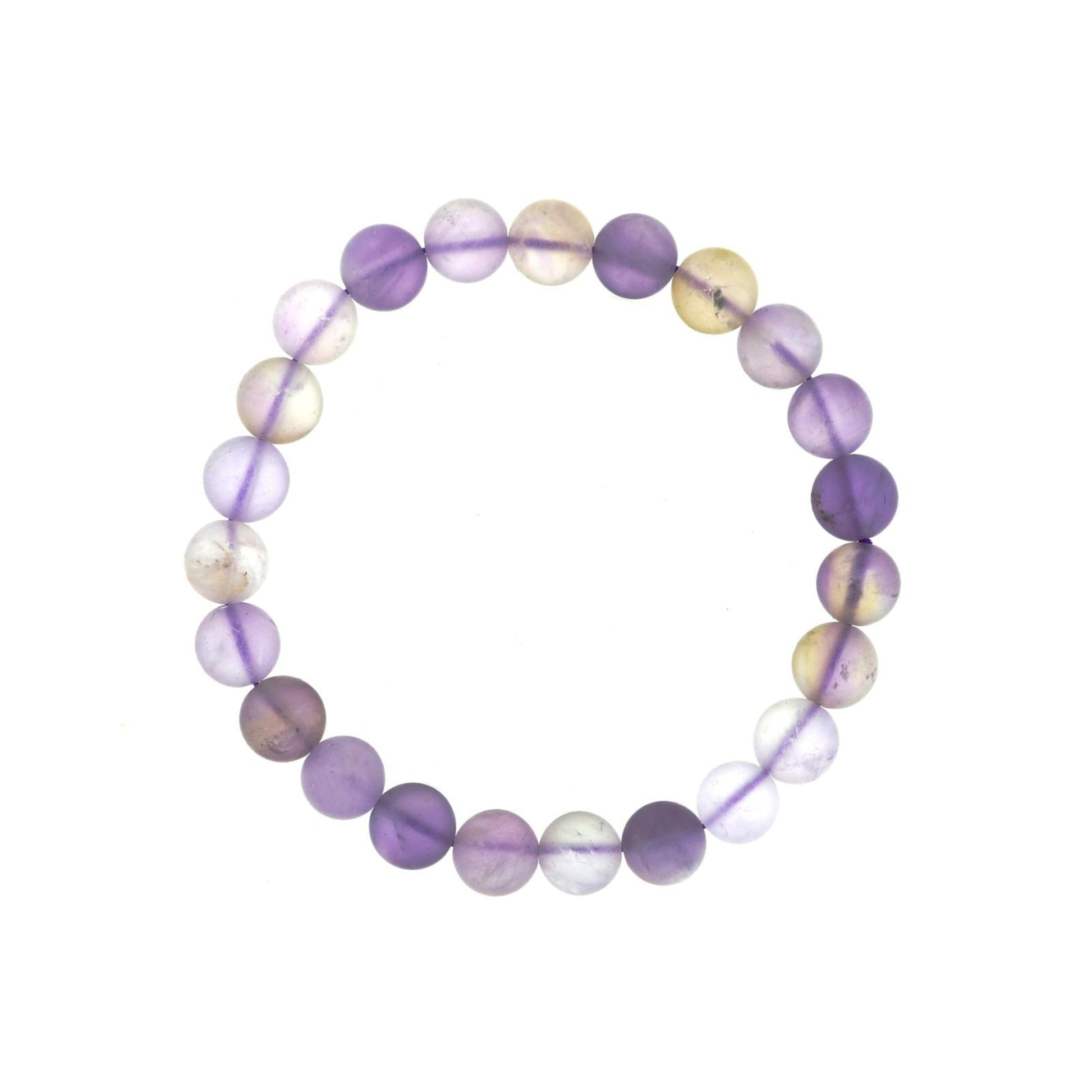 Deep purple amethyst crystal bracelet for crown and third eye chakra healing