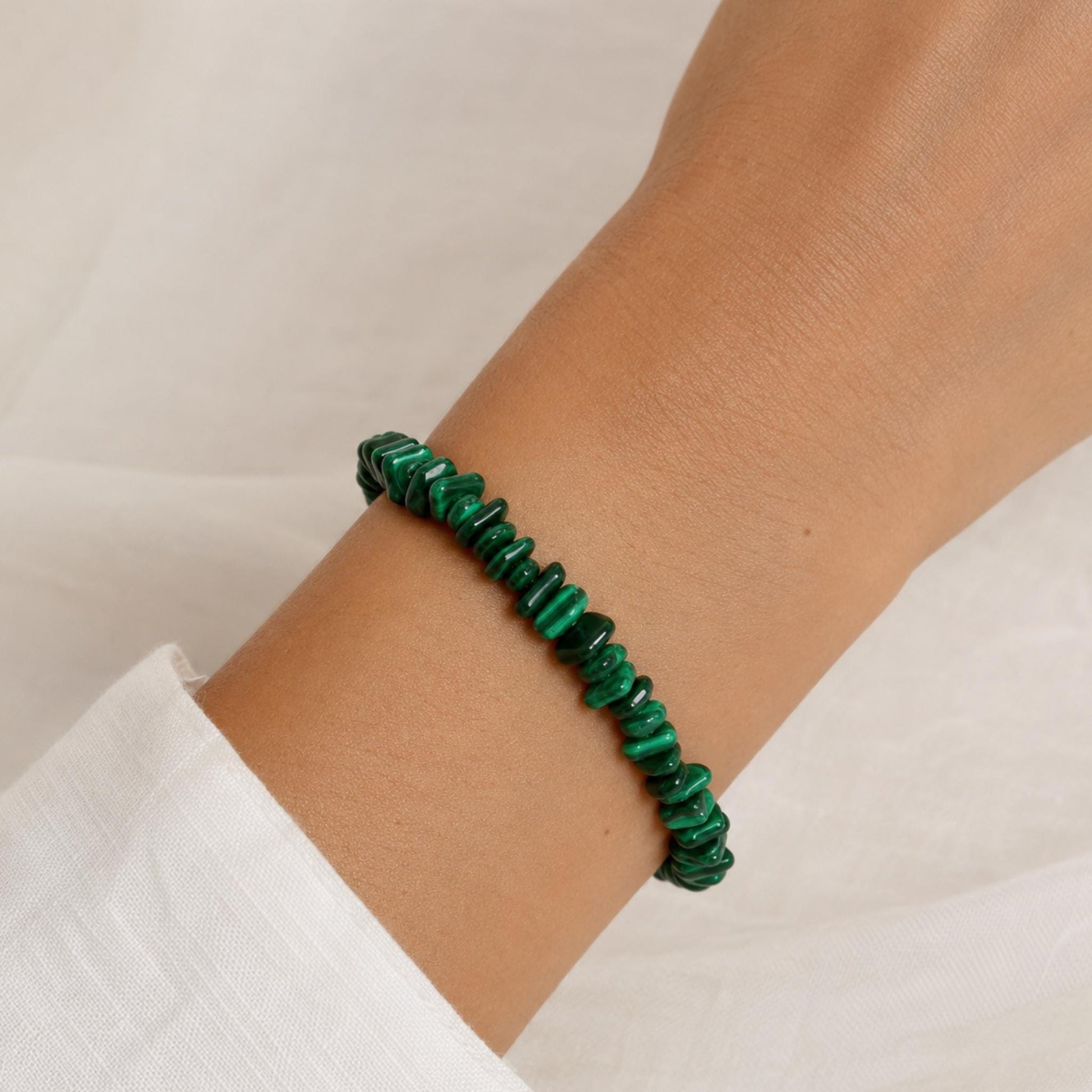 Malachite crystal bracelet handmade to order — stone of transformation gemstone jewelry for protection and intentional living