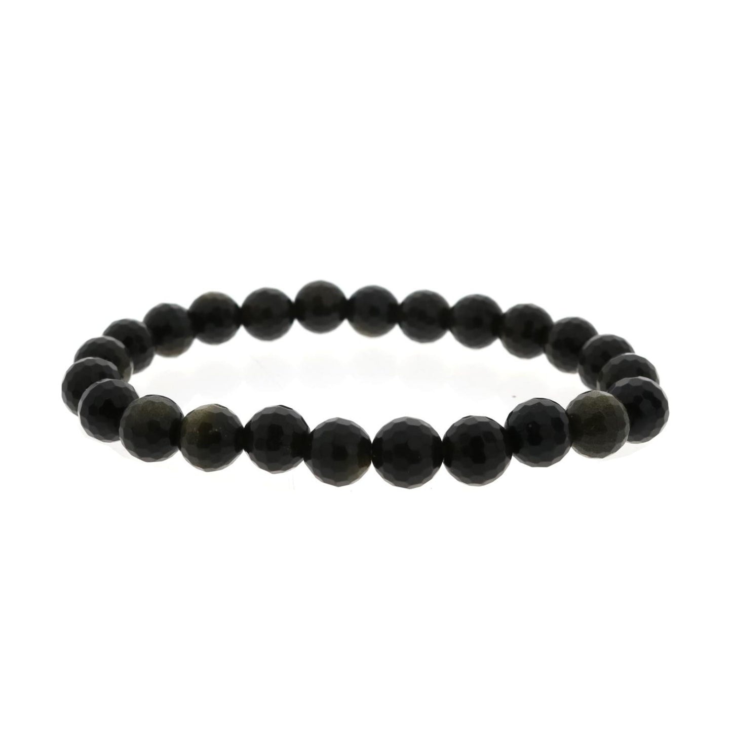 Grounding obsidian bead bracelet for root chakra alignment
