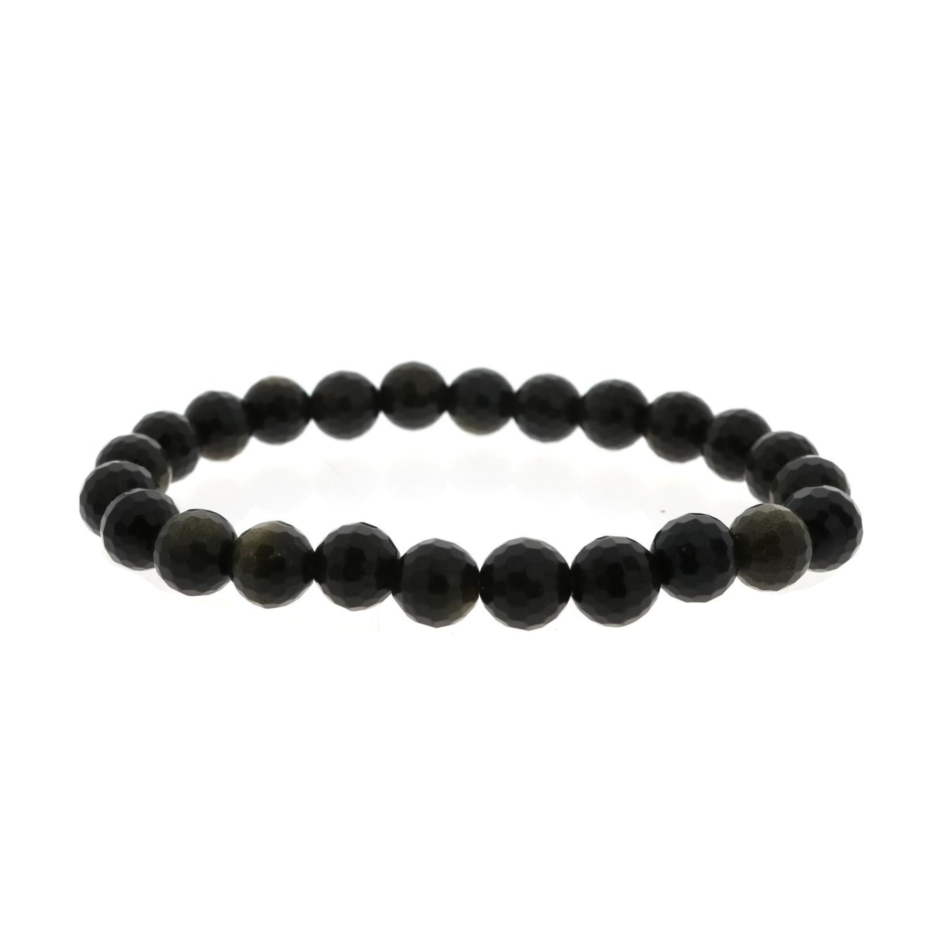 Grounding obsidian bead bracelet for root chakra alignment