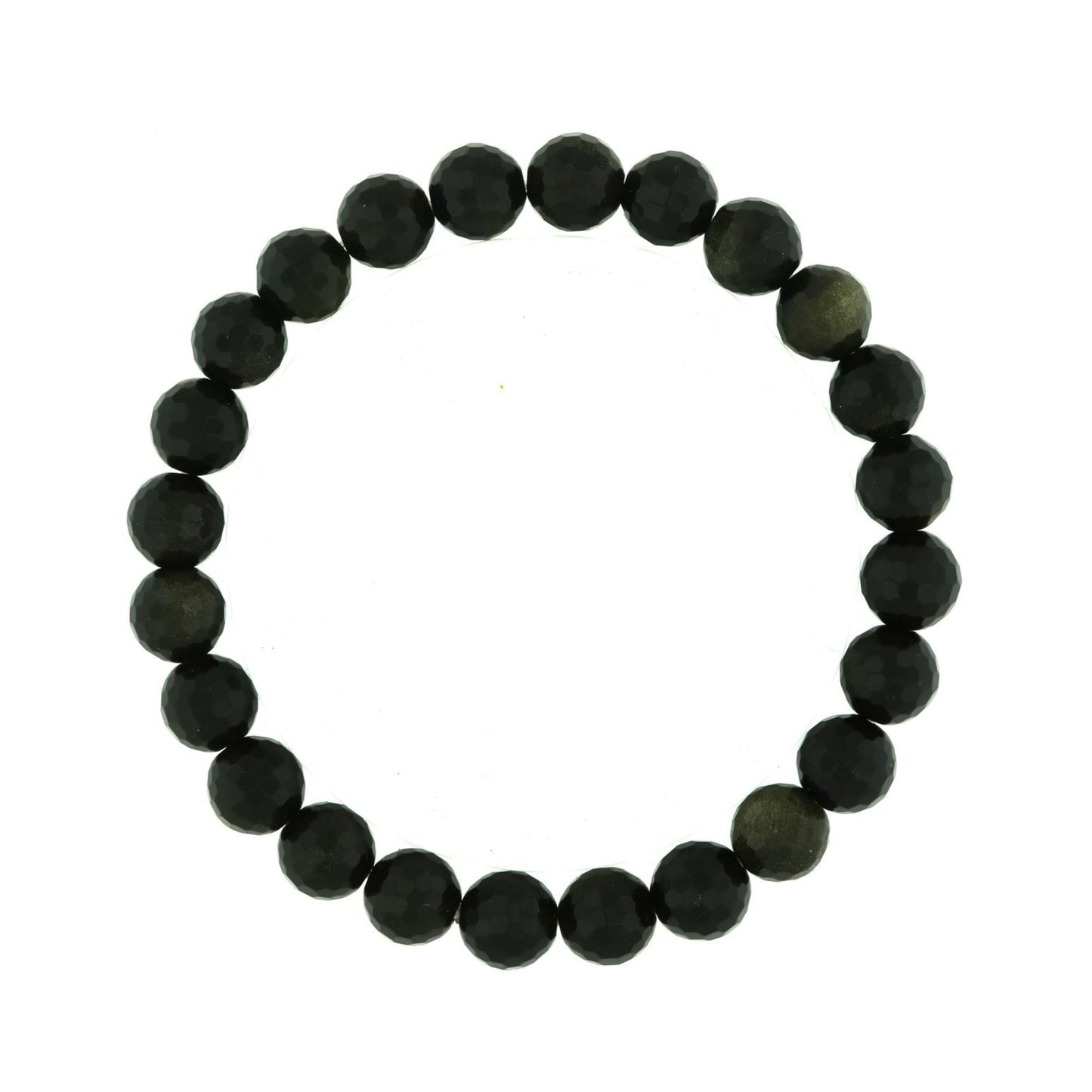 Bracelet de perles d'obsidienne