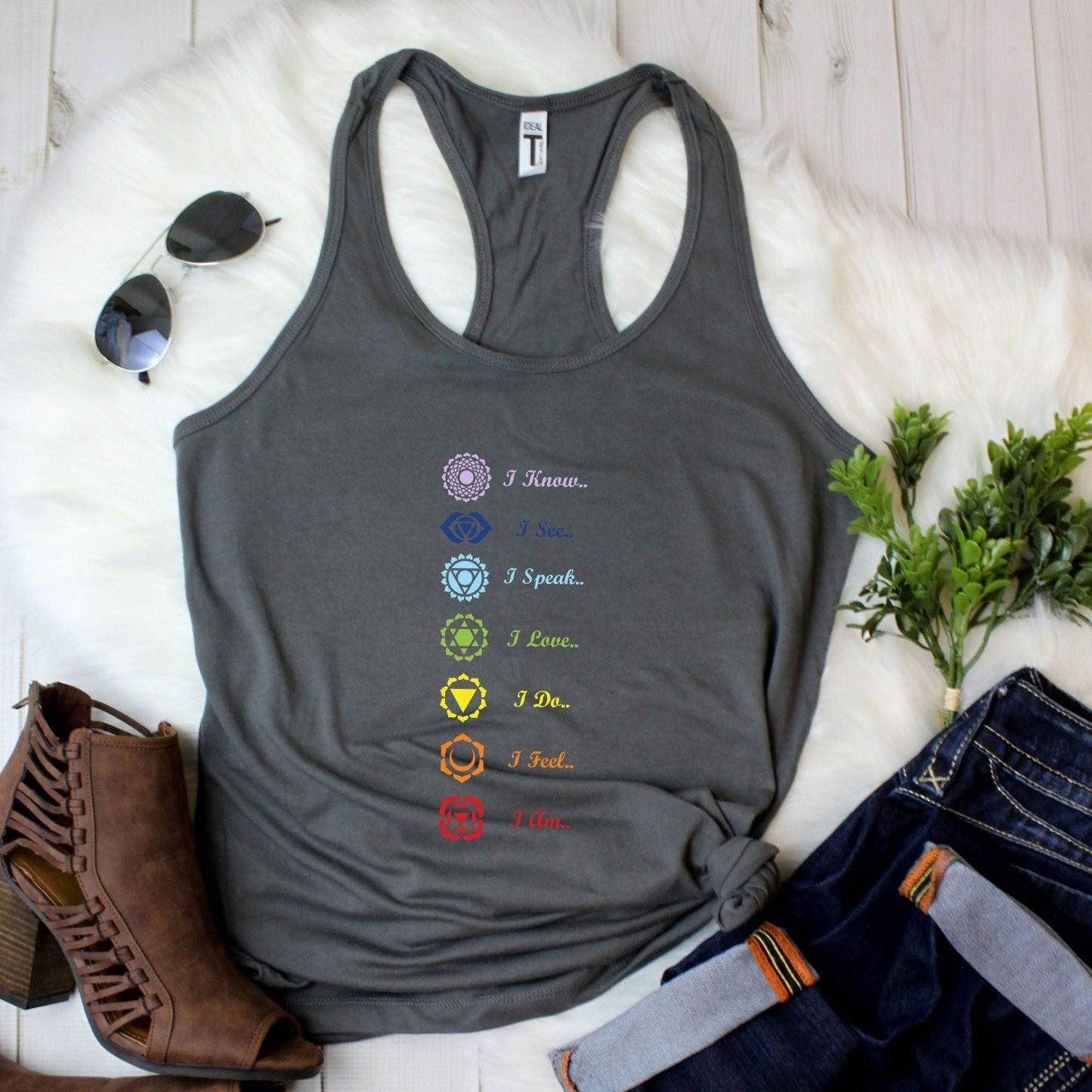 7 Chakra Yoga Tank Top | Women's Spiritual Meditation Shirt - Best Life Apparel