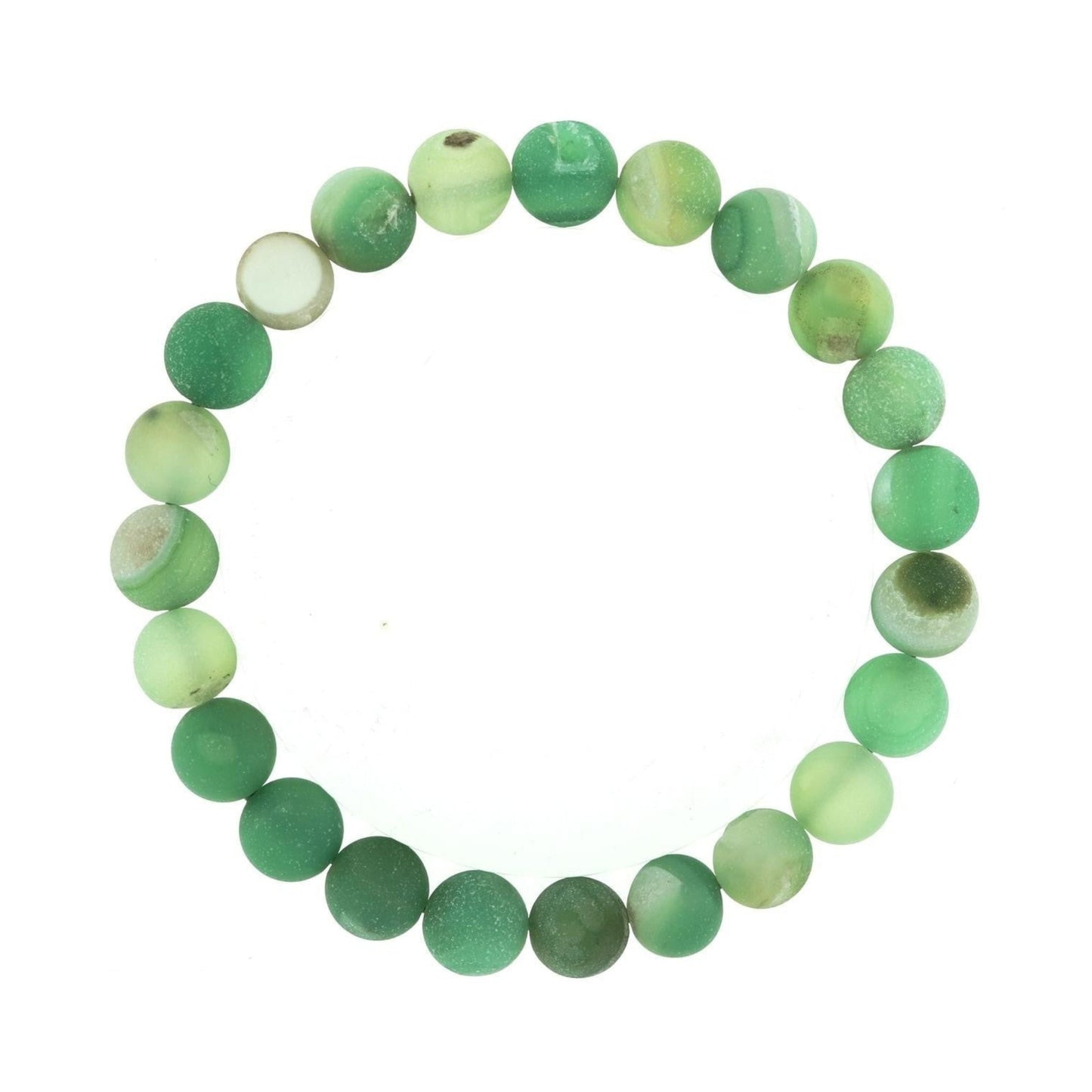 Natural druzy agate bracelet for releasing negativity and stress green