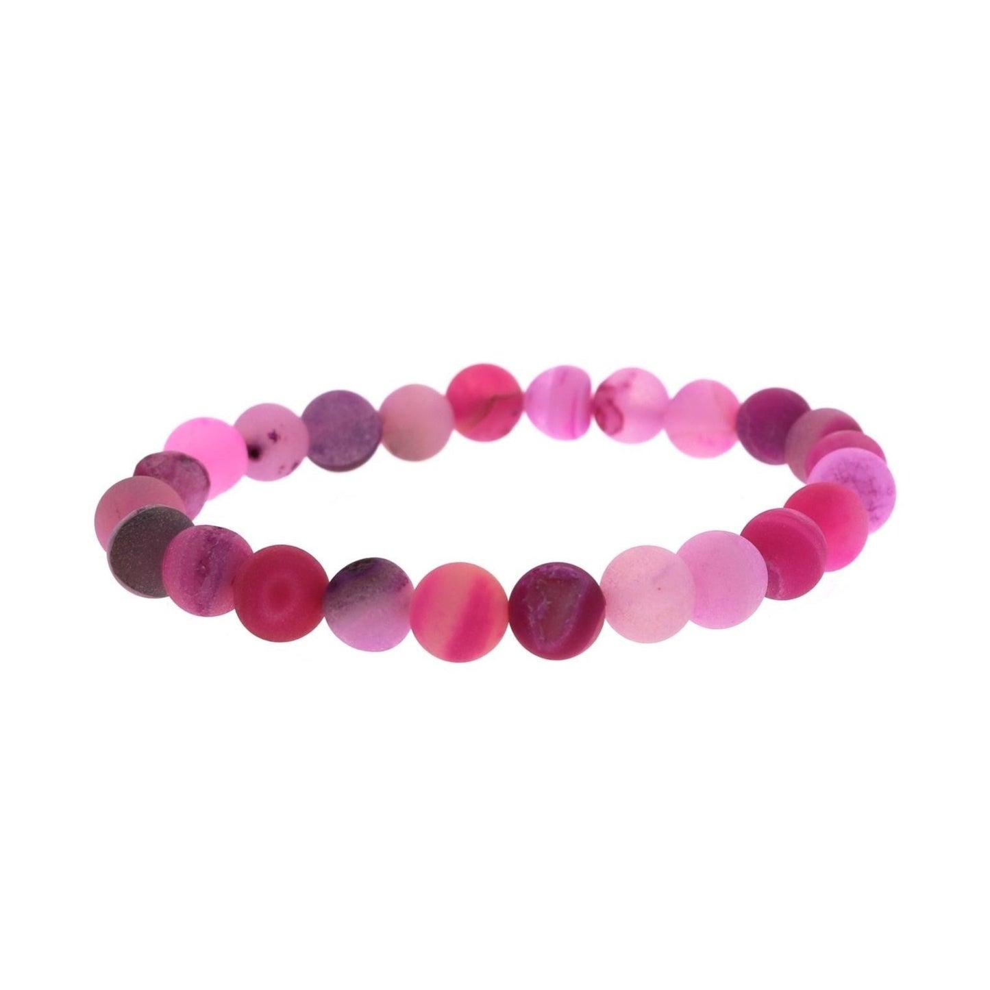 Druzy agate crystal bracelet worn on wrist for amplified healing energy pink