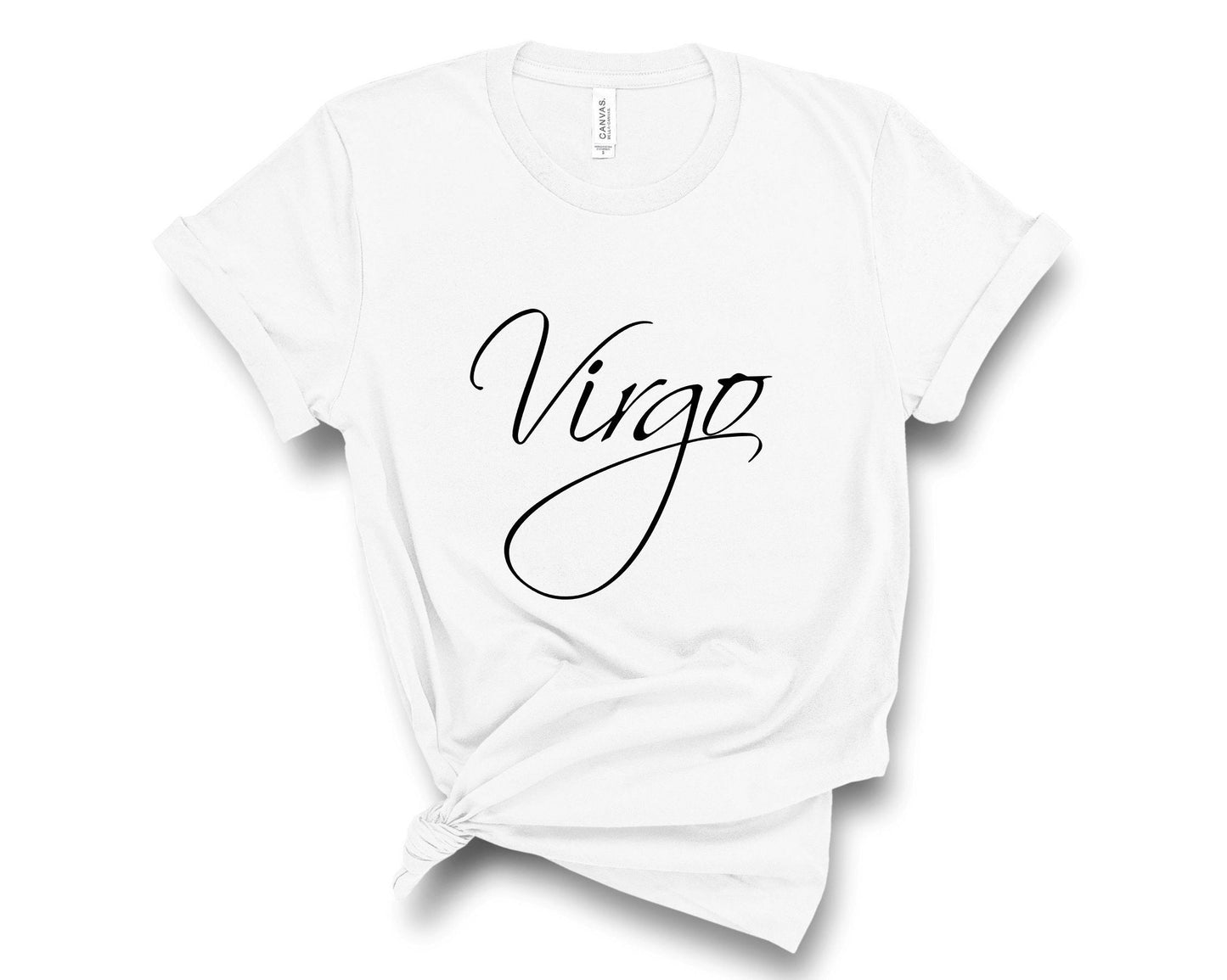 Virgo zodiac t-shirt as a perfect birthday gift for Virgo women in white
