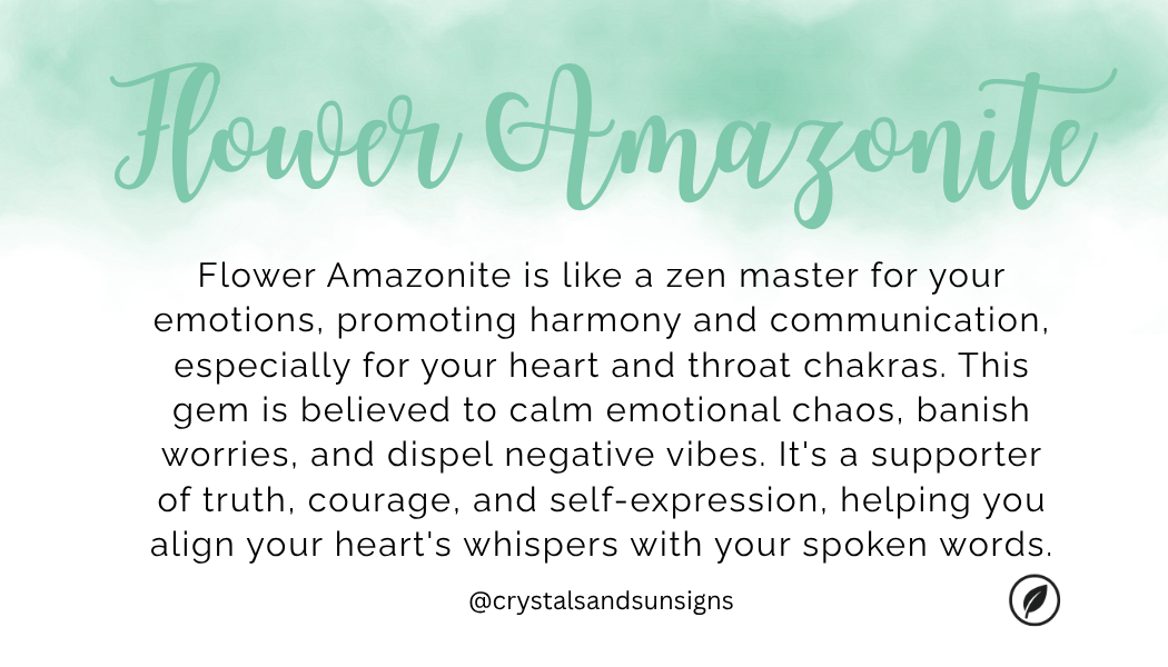 Flower Amazonite crystal bracelet gift packaging — harmony and peace bracelet, gift for women