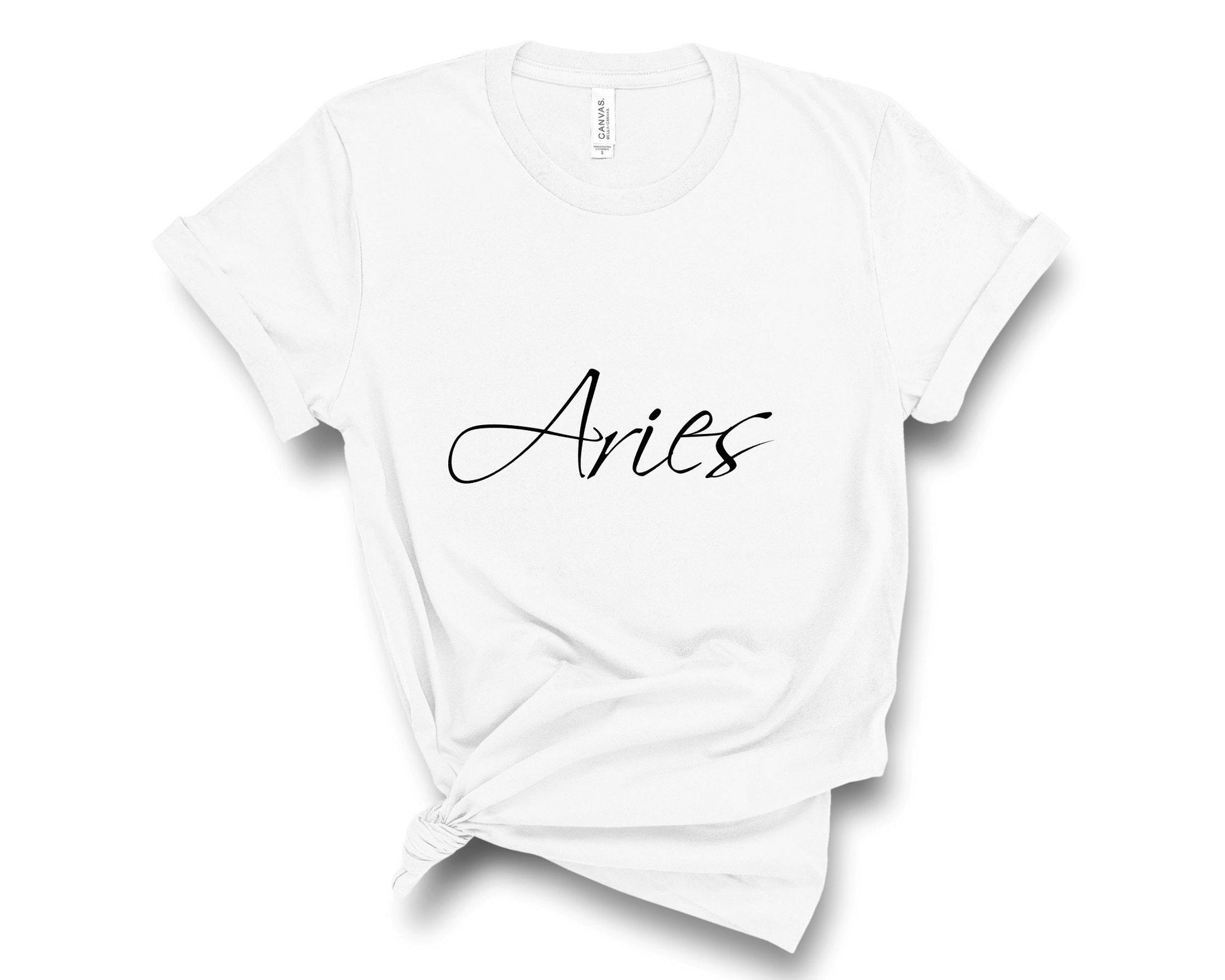 Bold and fearless Aries zodiac t-shirt for proud Aries women in white