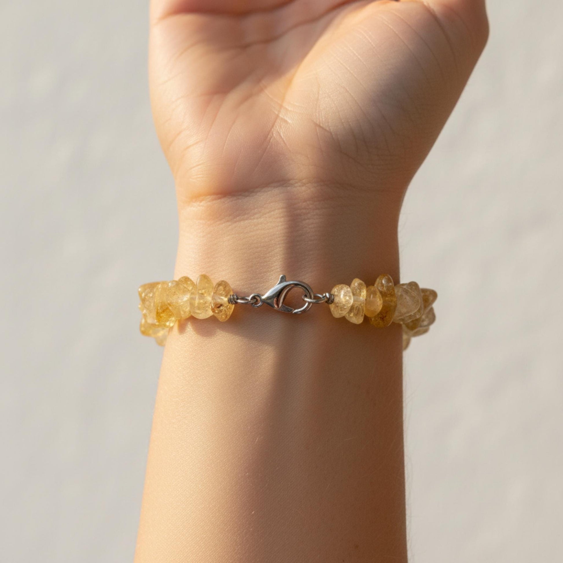 Handmade Citrine bracelet with lobster clasp — Reiki infused crystal jewelry for prosperity, confidence, and positive energy
