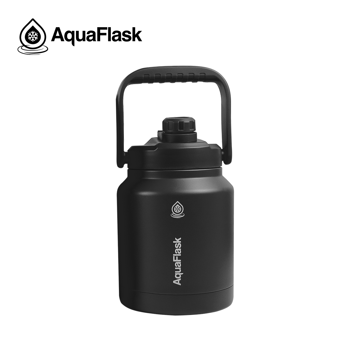 black Durable AquaFlask Original 84oz double wall stainless steel construction