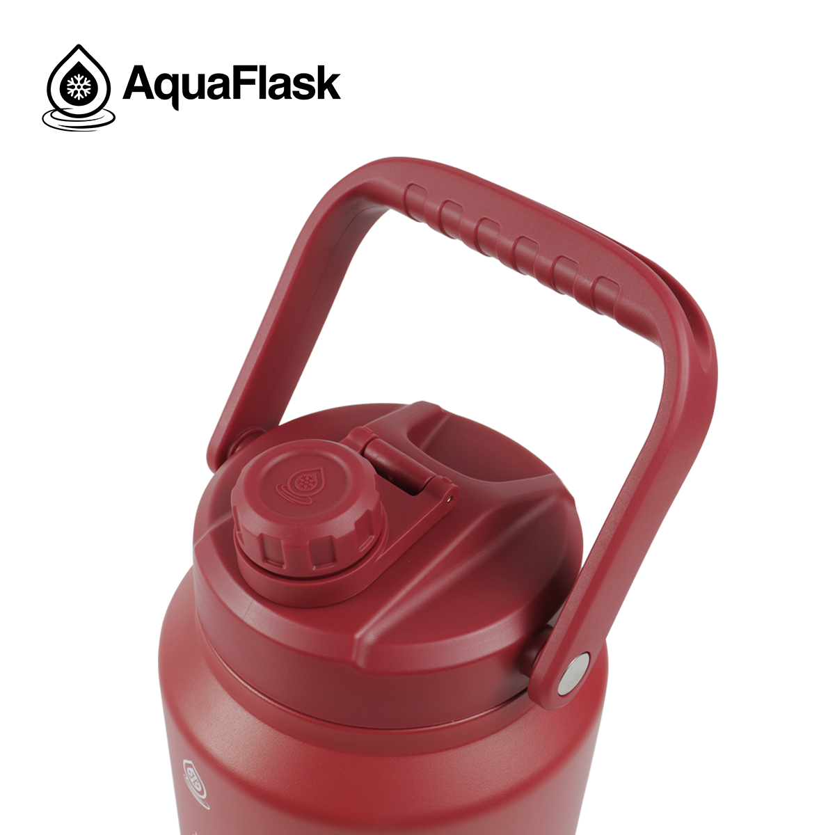 red lid AquaFlask Original 84oz insulated bottle for sports, travel and outdoor use