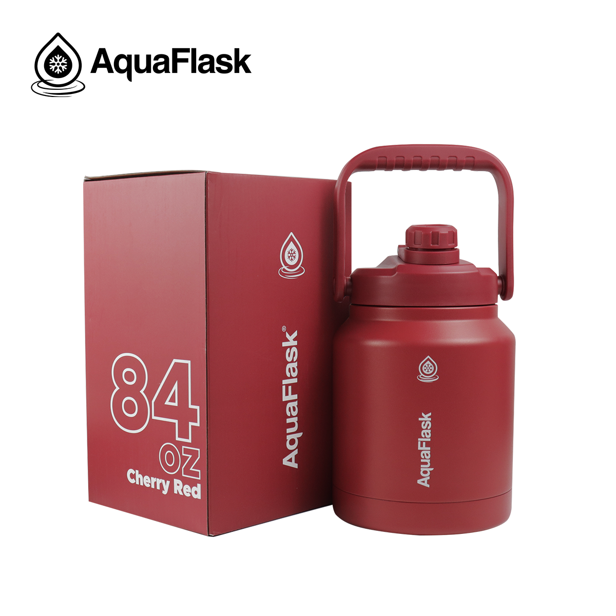 red Extra-large AquaFlask Original 84oz vacuum insulated water bottle for all-day hydration