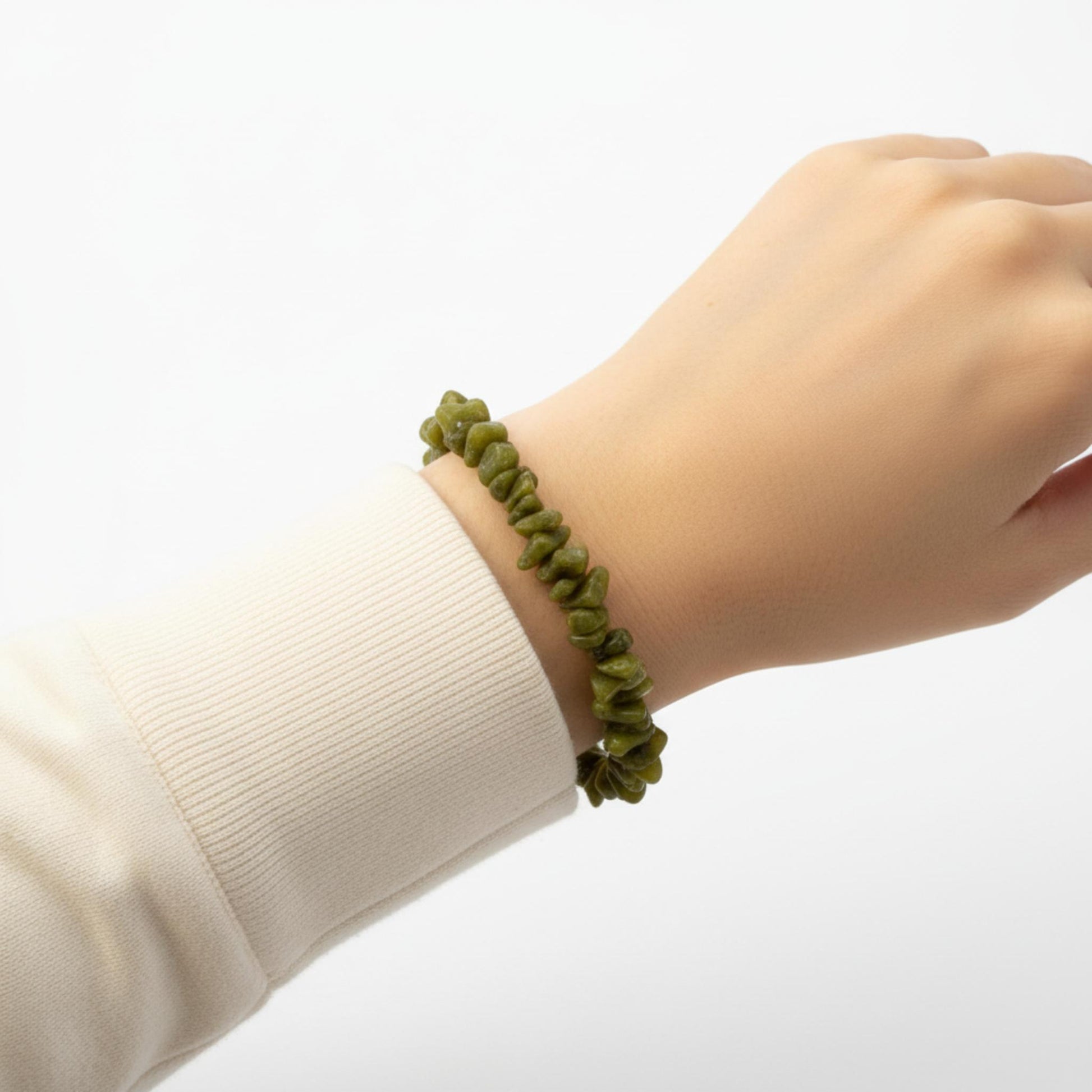 Serpentine crystal bracelet handmade to order — guardian crystal jewelry for emotional healing and intentional living