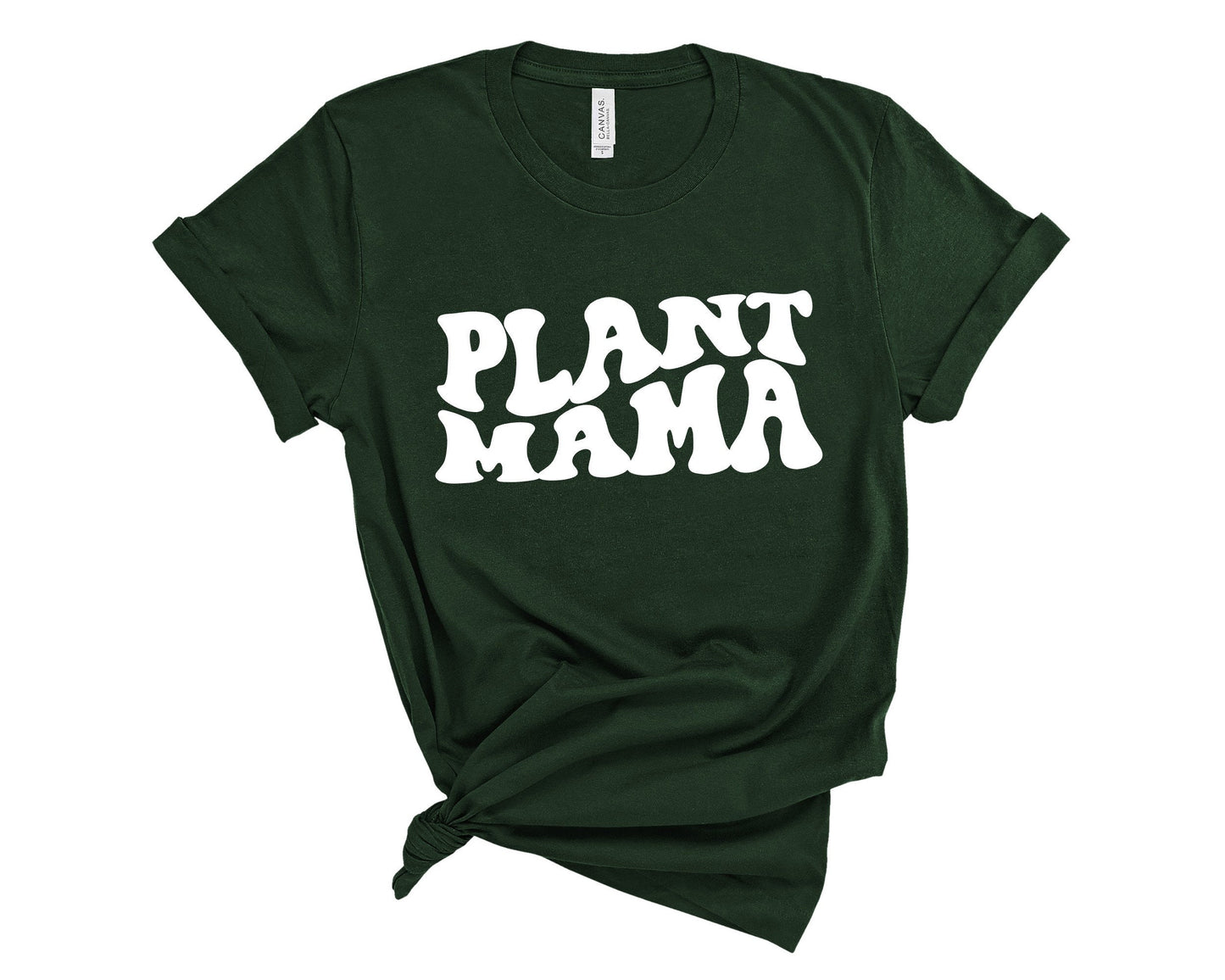 Plant Mama t-shirt in soft breathable fabric for casual everyday wear in dark green