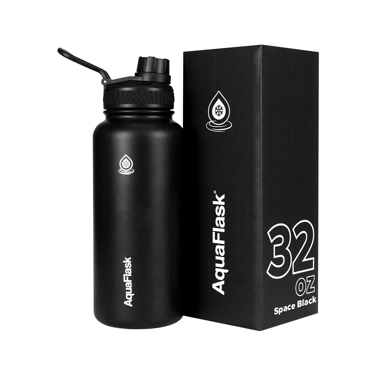 black AquaFlask Original 935ml keeping drinks cold 24 hours and hot 12 hours