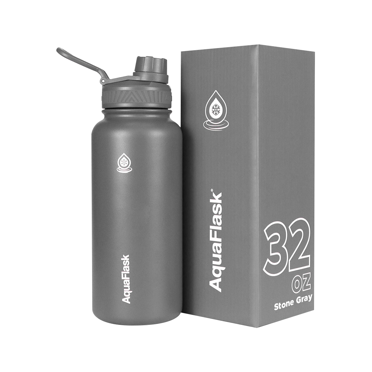 grey Reusable AquaFlask Original 32oz for gym, office and daily hydration