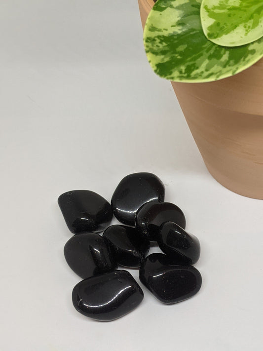 Grief-healing and protective apache tear obsidian for emotional release and comfort