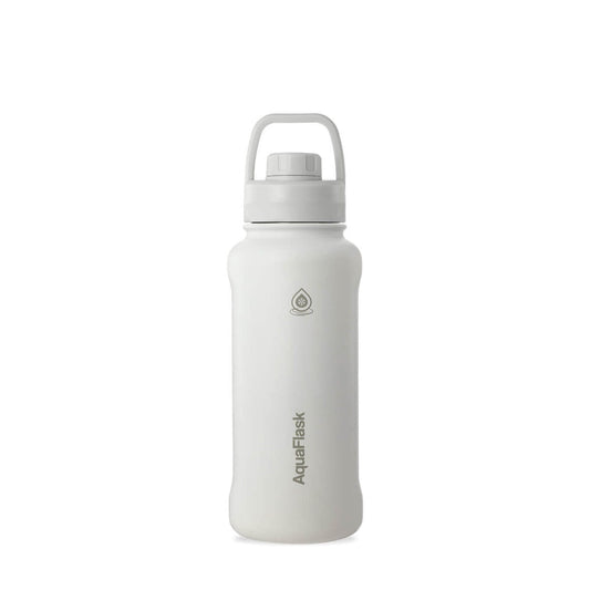white Reliable AquaFlask 32oz vacuum insulated stainless steel water bottle